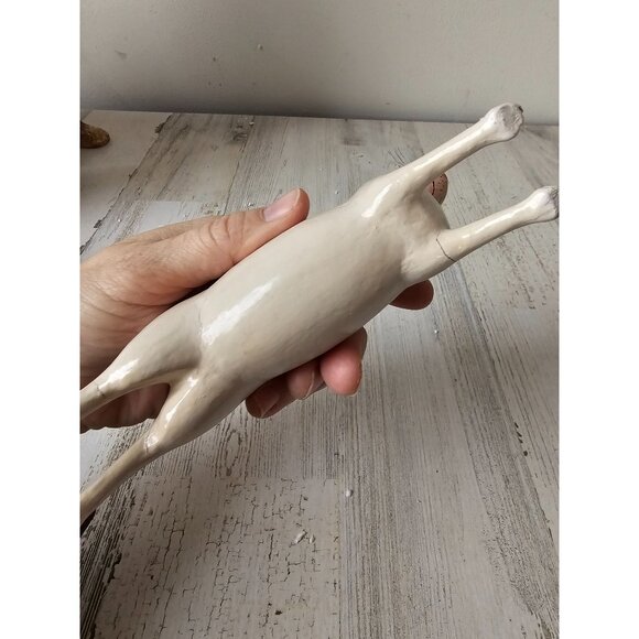 Vintage paper mache rabbit Easter Bunny decor statue figurine - Picture 8 of 10